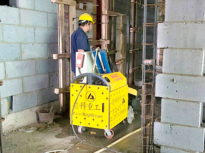 新型二次構造柱輸送泵合作上海亞泰建設無線谷科技園研發(fā)樓項目