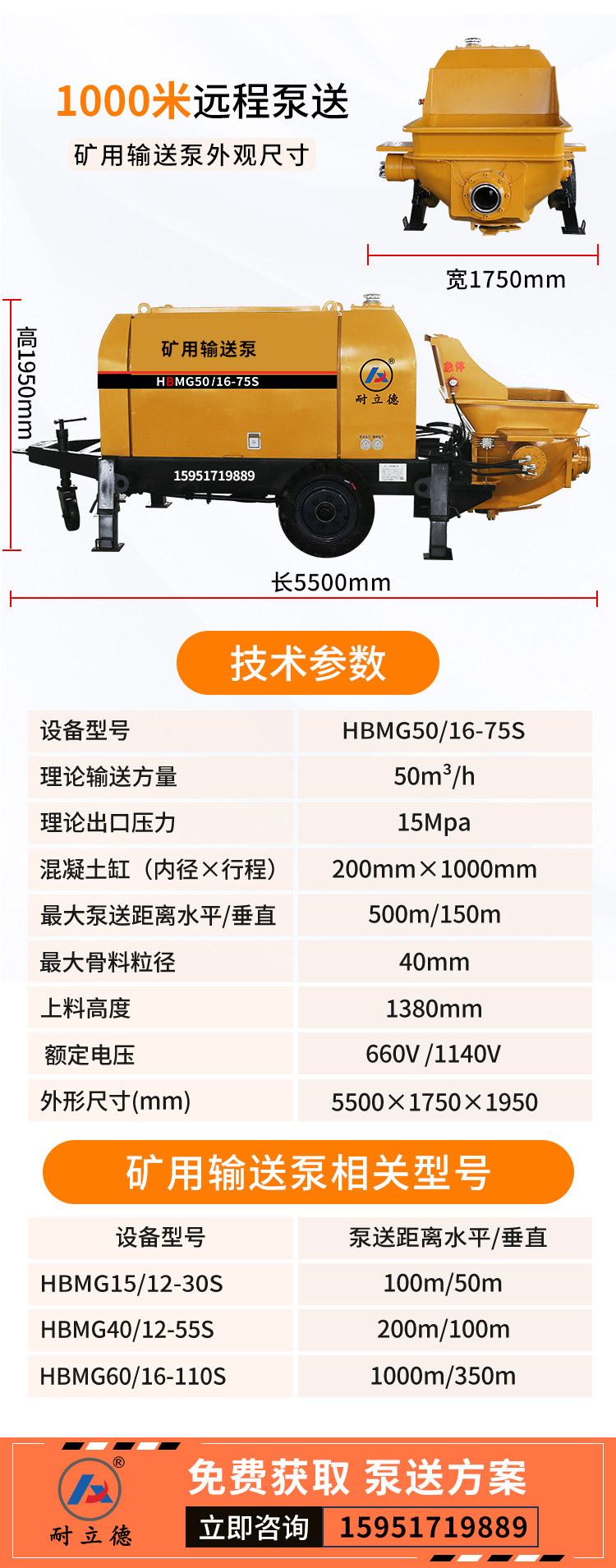 三一輸送泵型號(hào)隧道用